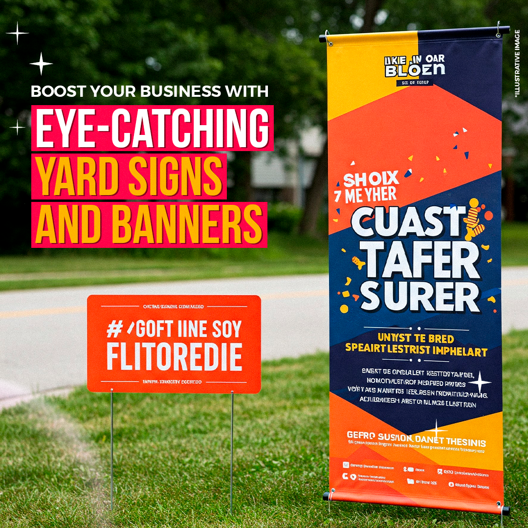Boost your business with eye-catching yard signs and banners